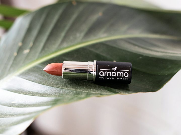 amama lipstick on a leaf